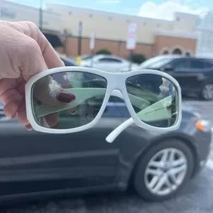 White Gucci Sunglasses.  Great Condition. Purchased at Saks. Gucci Plastique 54MM Round Sunglasses | Saks Fifth Avenue main image 4